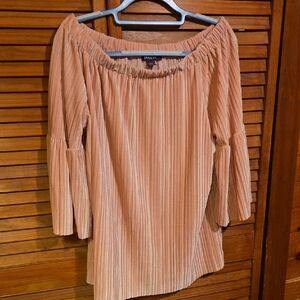 Roaman's Off-Shoulder Blouse - Peach